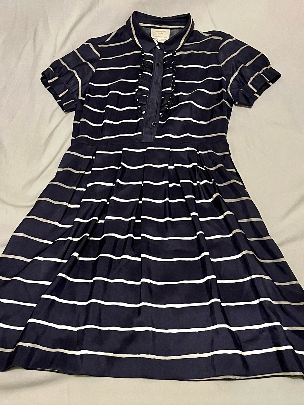 Preppy striped silk Kate Spade Size 10